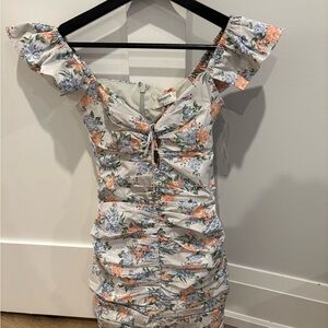 House of CB Floral Ruched Dress